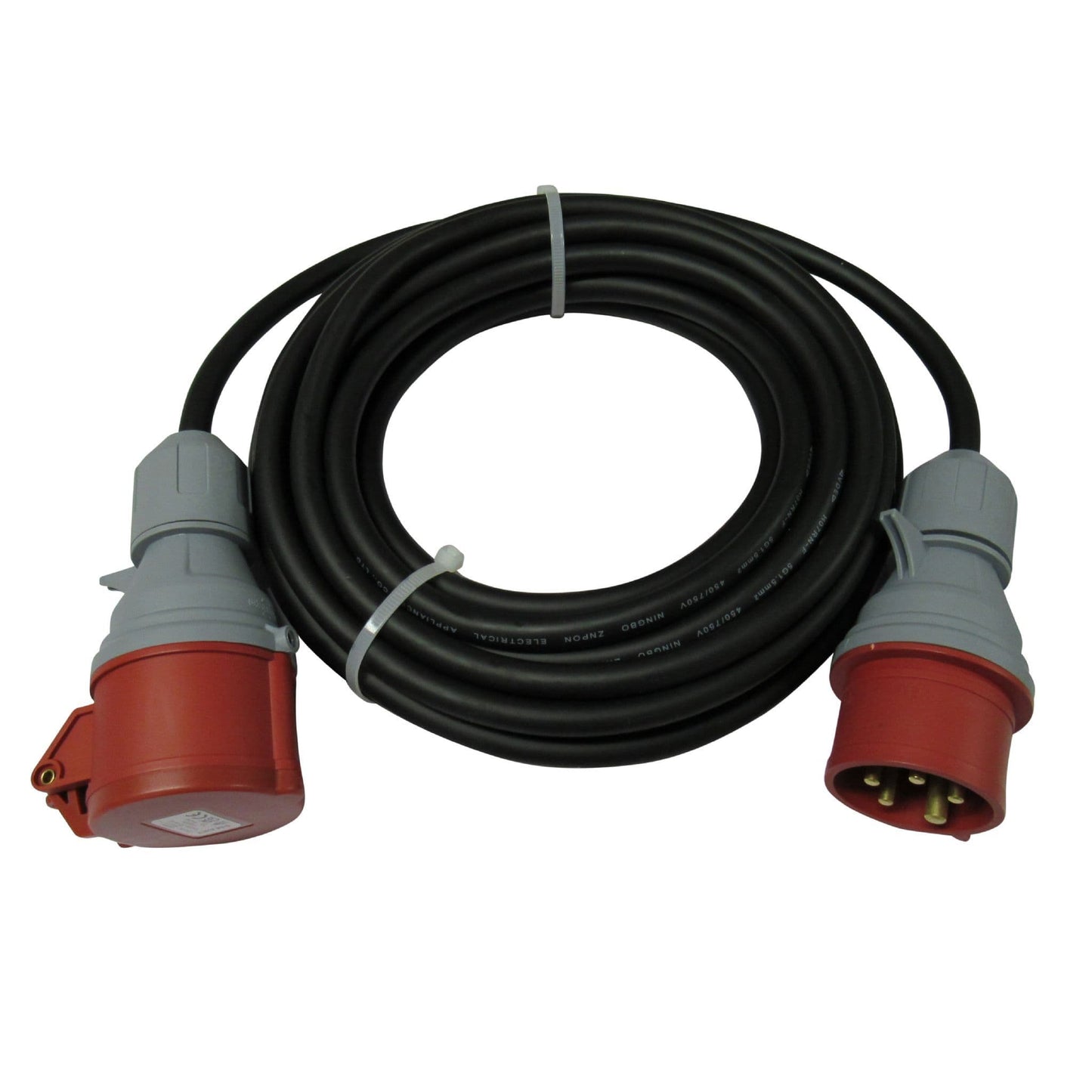 ZZNZ5PHUL10 - 3 Phase Extension Lead 10M (450V 5 Pin Hook Up Cable 16A Heavy Duty Extension)