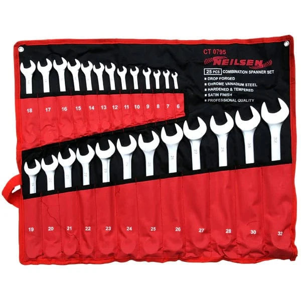 CT0795 - 25pc Combination Spanner Set