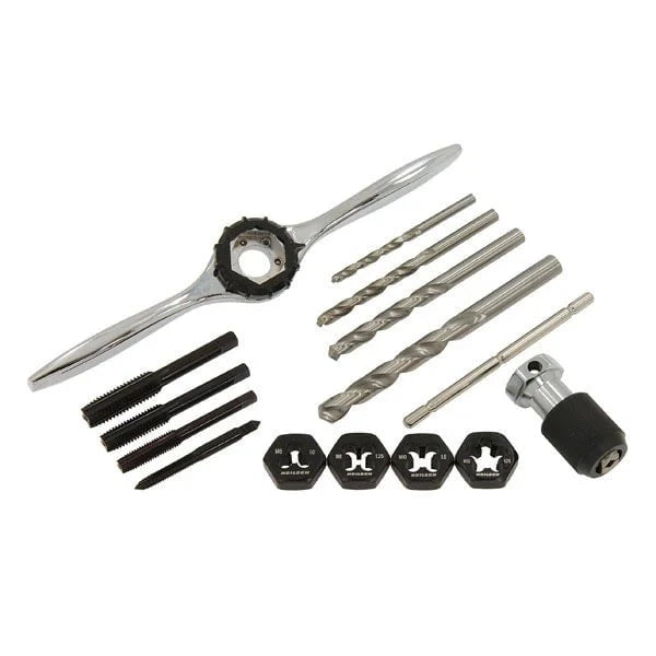 CT6687 - 14pc Tap & Hex Die Drill Bit Set