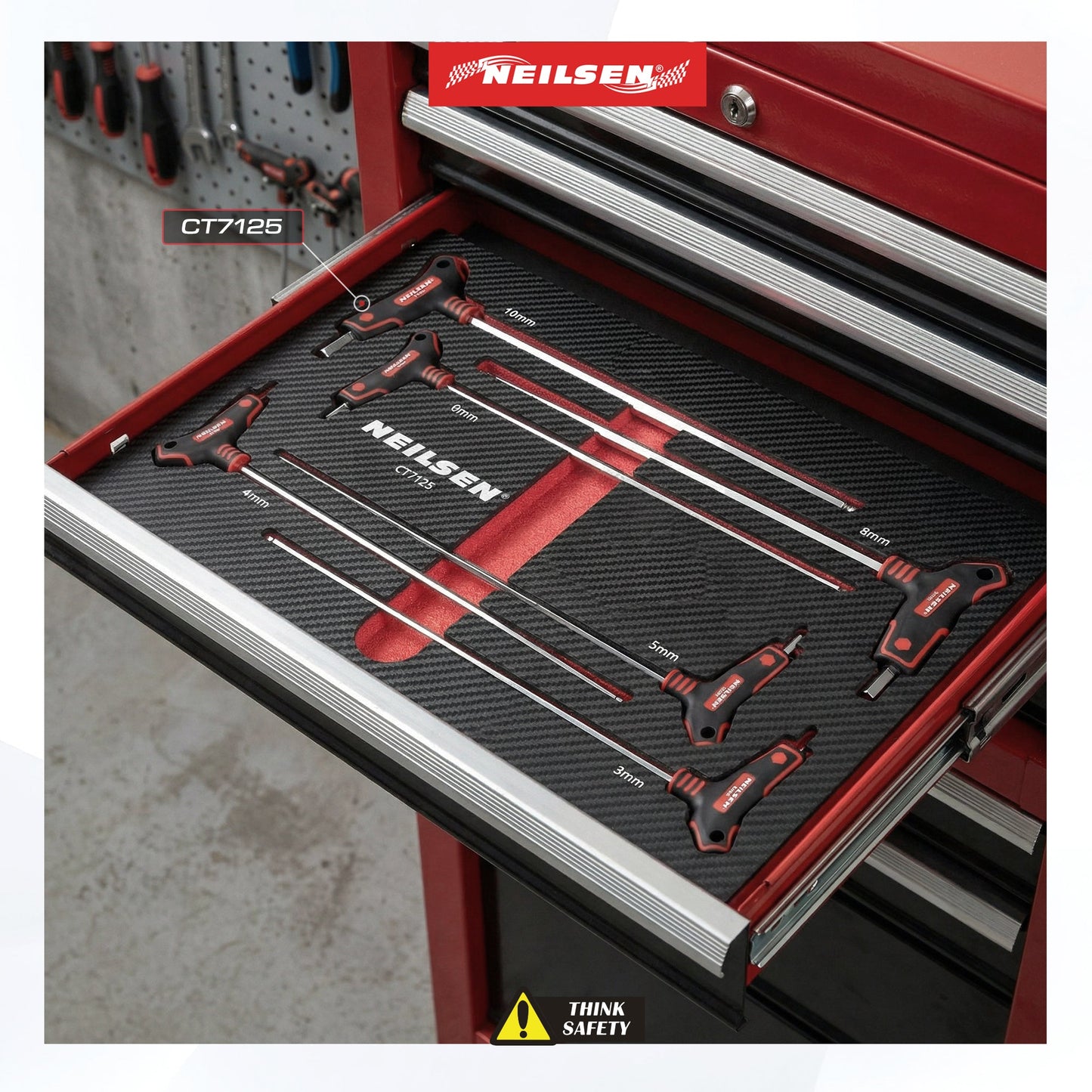 CT7125 - 6pc Extra Long T Handle Hex Key Set