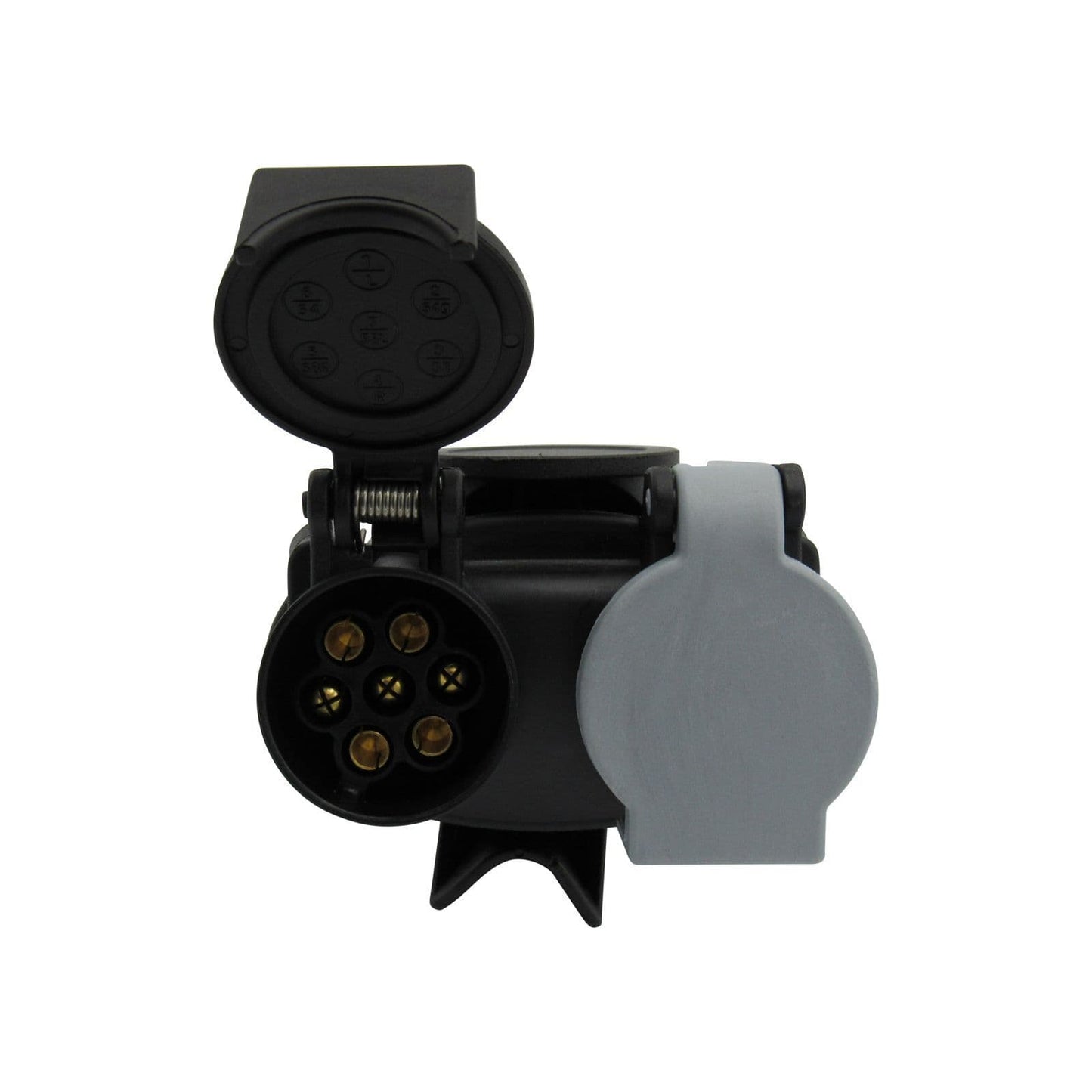 ZZWLTA - 13 Pin Euro To 7 Pin Twin Adaptor - Caravan 12N 12S Accessories Plug Electric Vehicle
