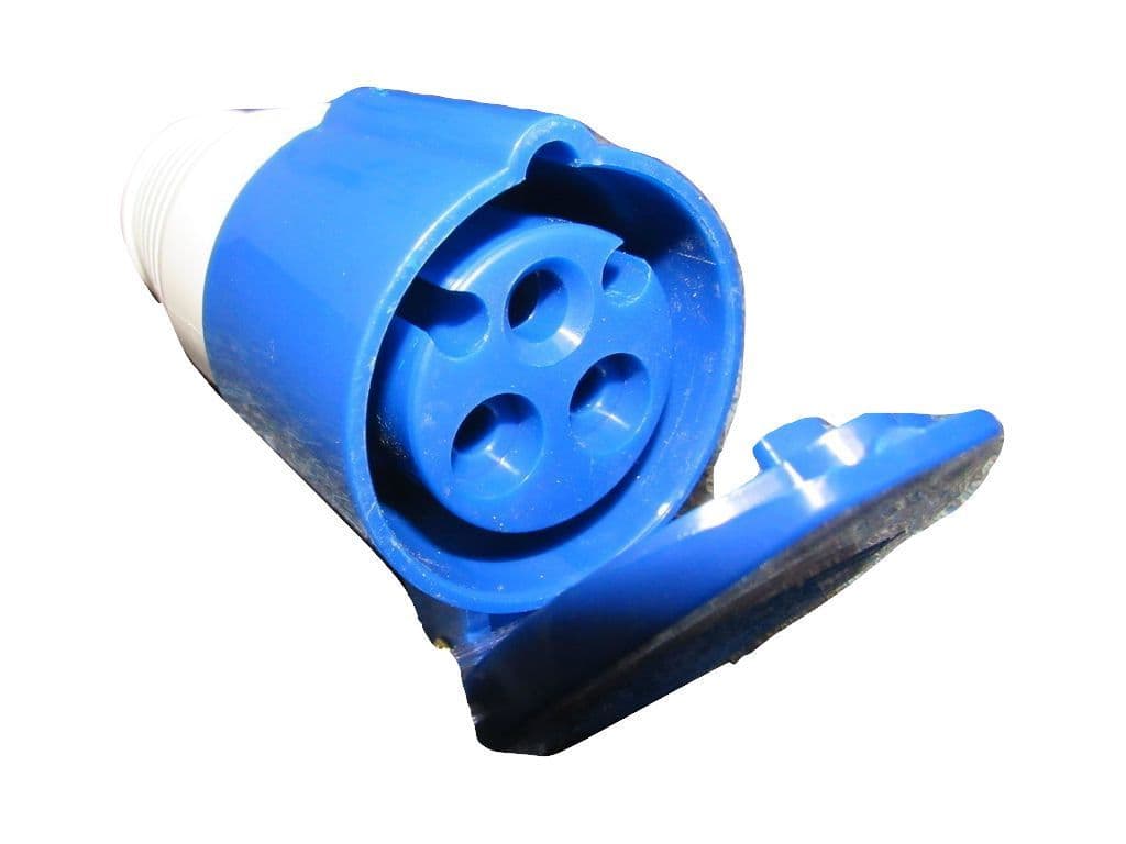 ZZWSS16 - 16A 3 Pin Socket - 220V to 250V Blue Camping Caravan Industrial Power