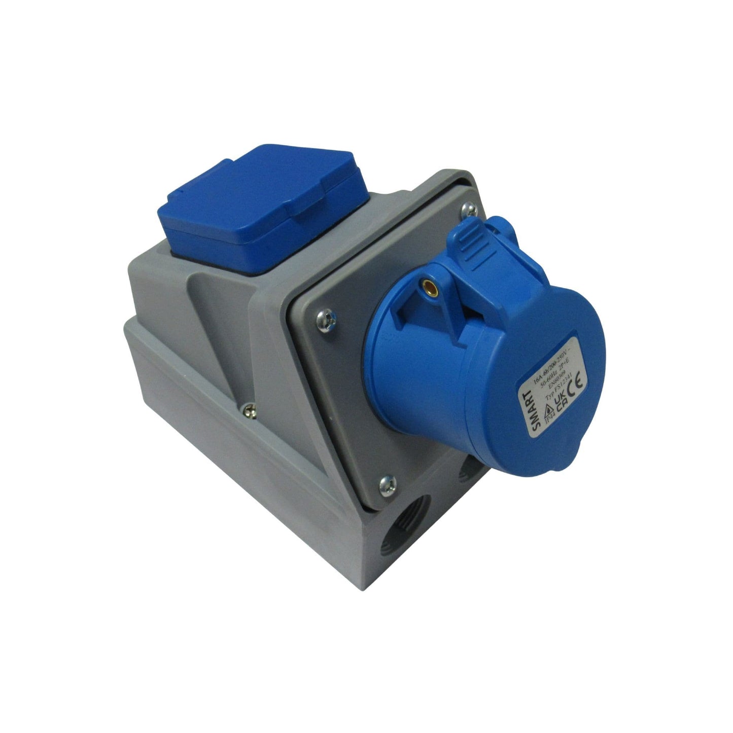 ZZNZCSBS - 16A Wall Socket 3 Pin with integrated 13A Socket (240V IP44 Electric Outlet Indoor Outdoor)