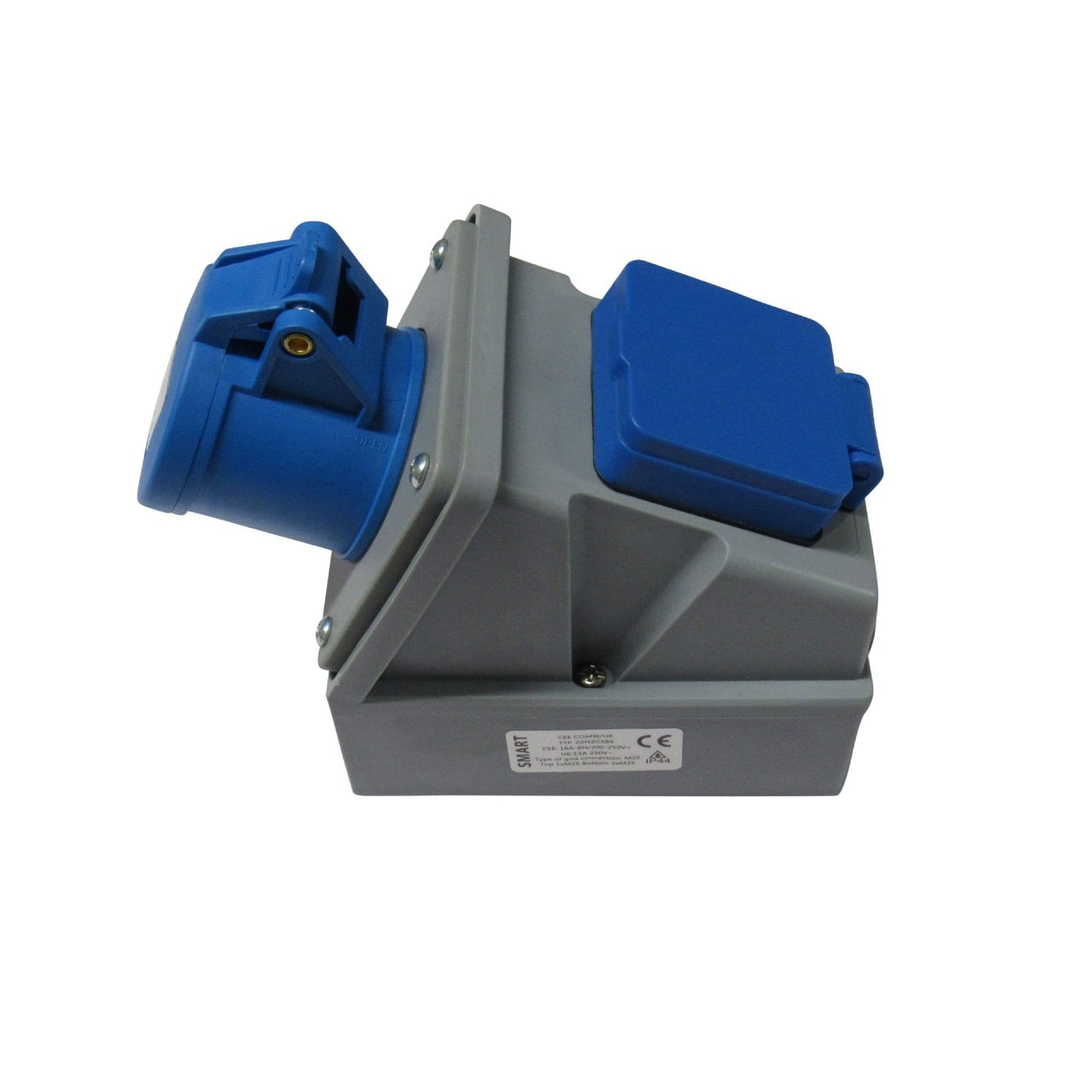 ZZNZCSBS - 16A Wall Socket 3 Pin with integrated 13A Socket (240V IP44 Electric Outlet Indoor Outdoor)