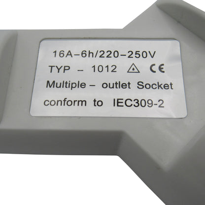 ZZWSSP16A - 2 Way Splitter 16A (Mains Electric Hook Up Adaptor Caravan Motorhome 220-250V)