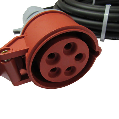 ZZNZ5PHUL10 - 3 Phase Extension Lead 10M (450V 5 Pin Hook Up Cable 16A Heavy Duty Extension)