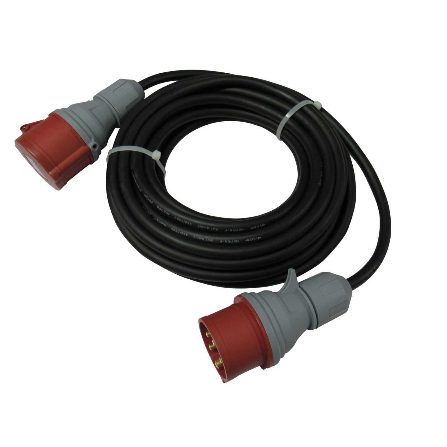 ZZNZ5PHUL10 - 3 Phase Extension Lead 10M (450V 5 Pin Hook Up Cable 16A Heavy Duty Extension)