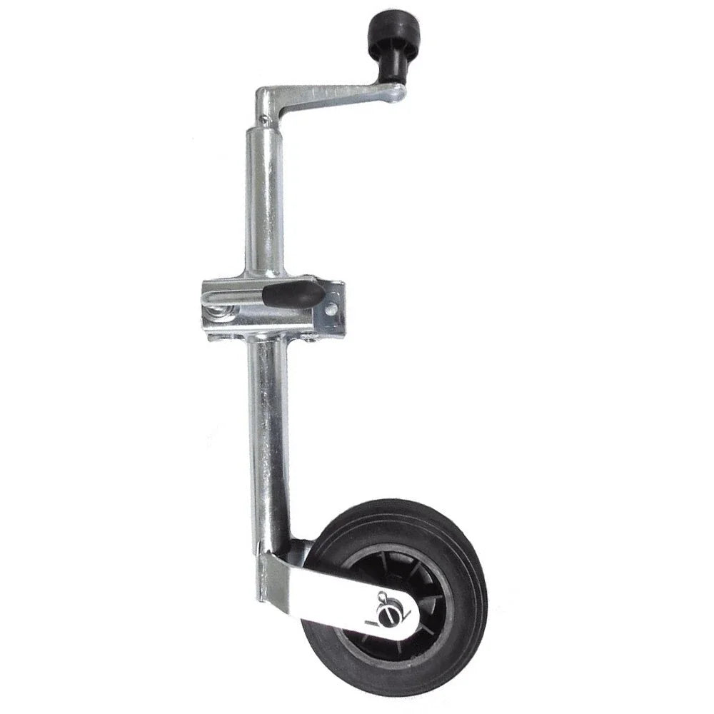 34mm Jockey Wheel Heavy Duty Plastic Rim with Clamp - Caravan Trailer Container Plant