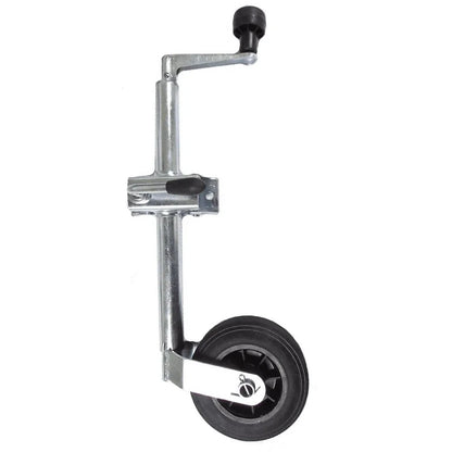 34mm Jockey Wheel Heavy Duty Plastic Rim with Clamp - Caravan Trailer Container Plant