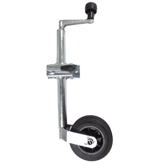 34mm Jockey Wheel Heavy Duty Plastic Rim with Clamp - Caravan Trailer Container Plant