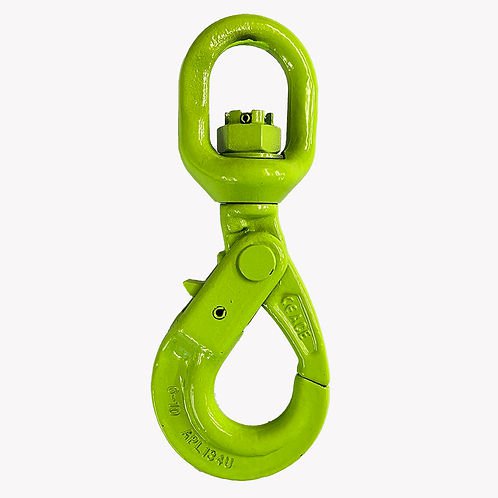Grade 100 Swivel Self Locking Hook with Grip Latch