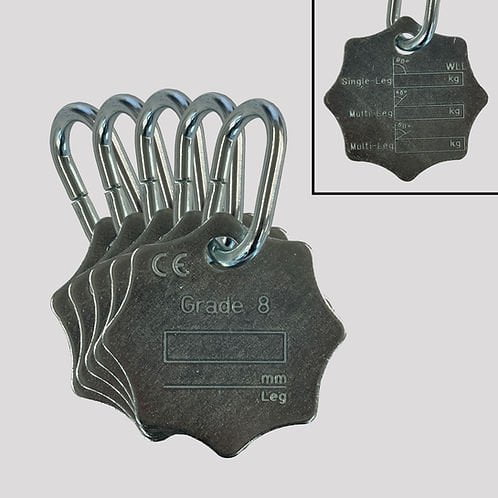 G80 SHERIFF STYLE CHAIN TAB C/W LINK