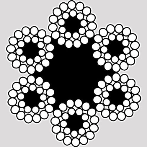 Galvanised 6x24 Fibre Core (1770 Grade) GWR624