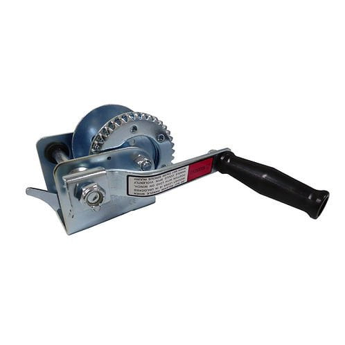 Manual Hand Trailer Winch 600LB - 3700LB in Duracoat Zinc & Black Finishes (Hand Operated Crank)