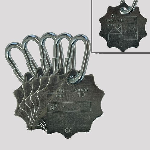 G100 SHERIFF STYLE CHAIN TAB C/W LINK