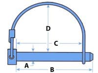 AGS273 - 9.5MM Shaft Locking Pins x10