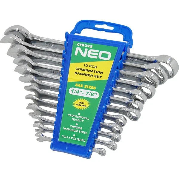 CT0325 - 12pc SAE Combination Spanner Set