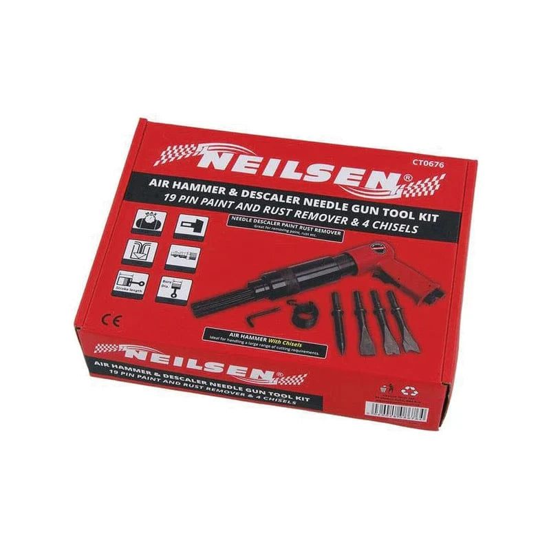 CT0676 - 1/4in Air Hammer & Descaler Needle Gun Tool Kit