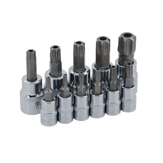 CT0925 - 11pc 1/4in & 3/8in DR Star Bit Set