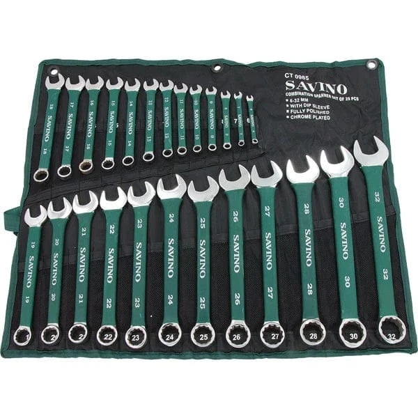 CT0985 - 25pc Green Dip Combination Spanner Set