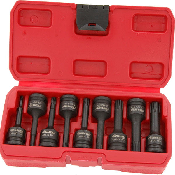 CT3530 - 9pc 1/2in DR Impact Ribe Bit Set