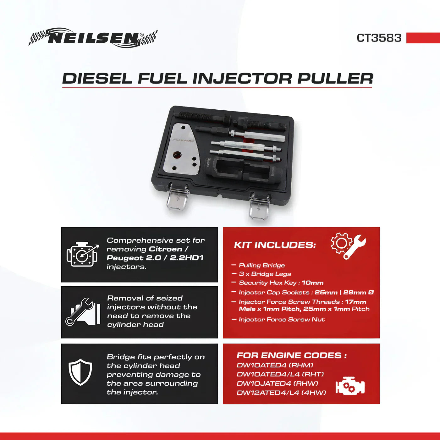 CT3583 - Fuel Injector Puller - PSA