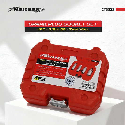 CT5233 - 4pc 3/8in Dr Spark Plug Socket Set Thin Wall