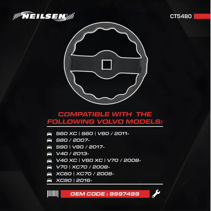 CT5480 - Oil Filter Cap Wrench - Volvo