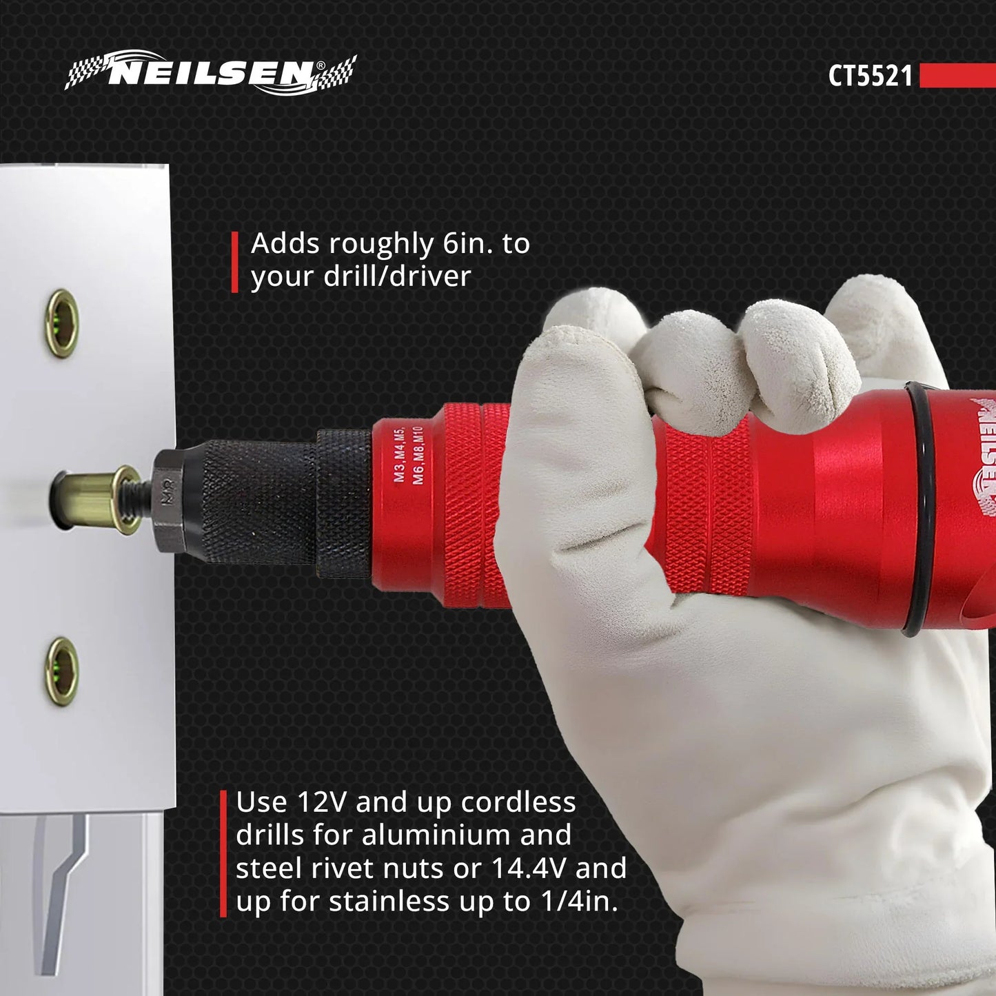 CT5521 - Nut Rivet Drill Adapter Kit