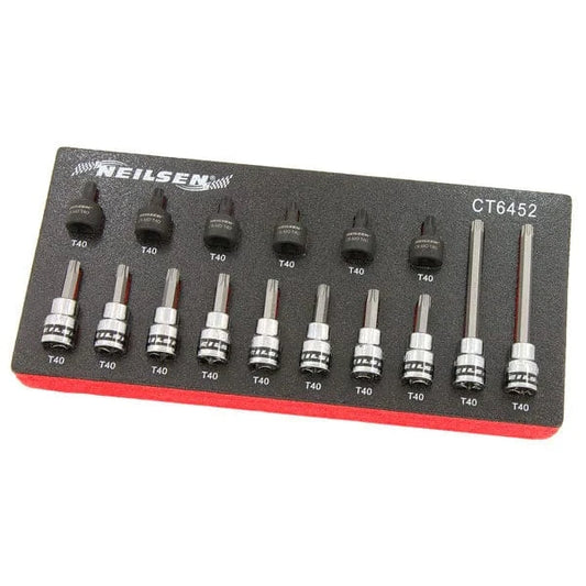 CT6452 - 16pc 3/8 Drive T40 Star Socket Bits