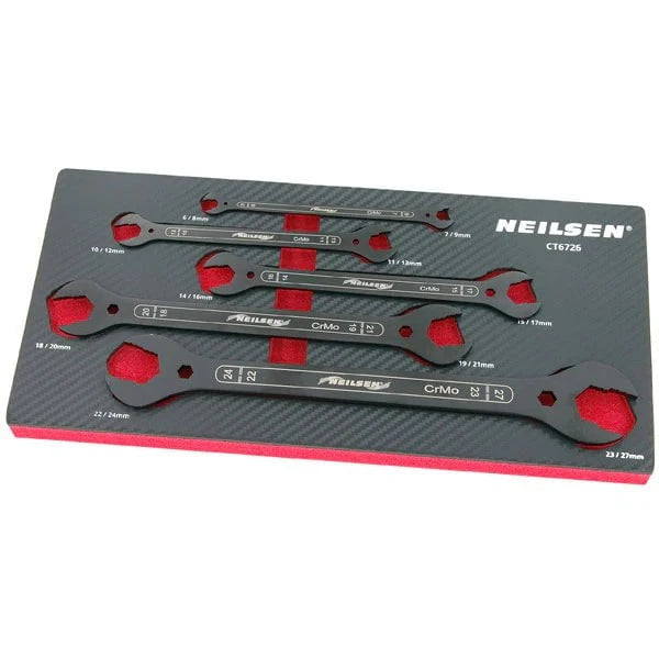 CT6726 - 5pc 4 IN 1 Extra Thin Open Ended Spanner