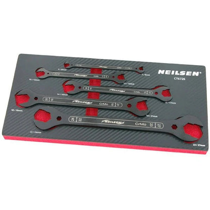 CT6726 - 5pc 4 IN 1 Extra Thin Open Ended Spanner