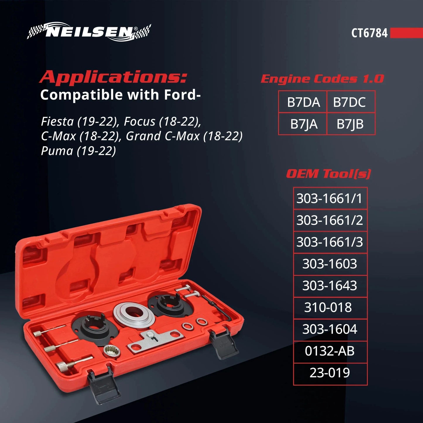 CT6784 - Timing Tool Kit For Ford 1.0 EcoBoost Chain Drive