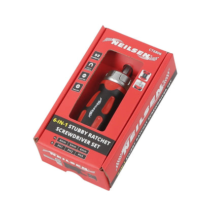 CT6806 - 6-IN-1 Stubby Ratchet Screwdriver Set