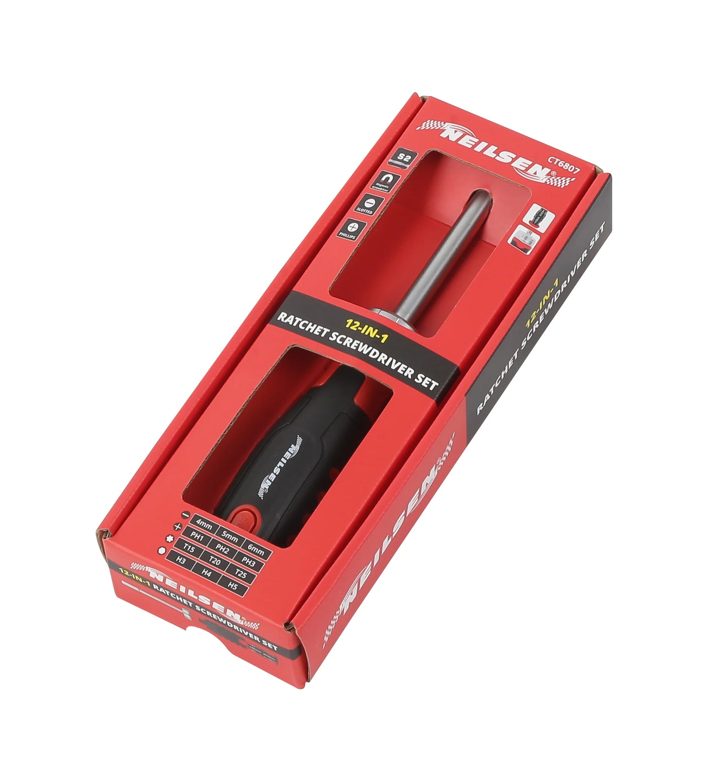 CT6807 - 12-IN-1 Ratchet Screwdriver Set