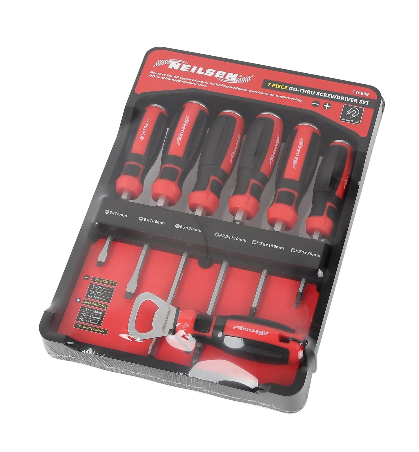 CT6809 - 7pc GO-THRU Screwdriver Set