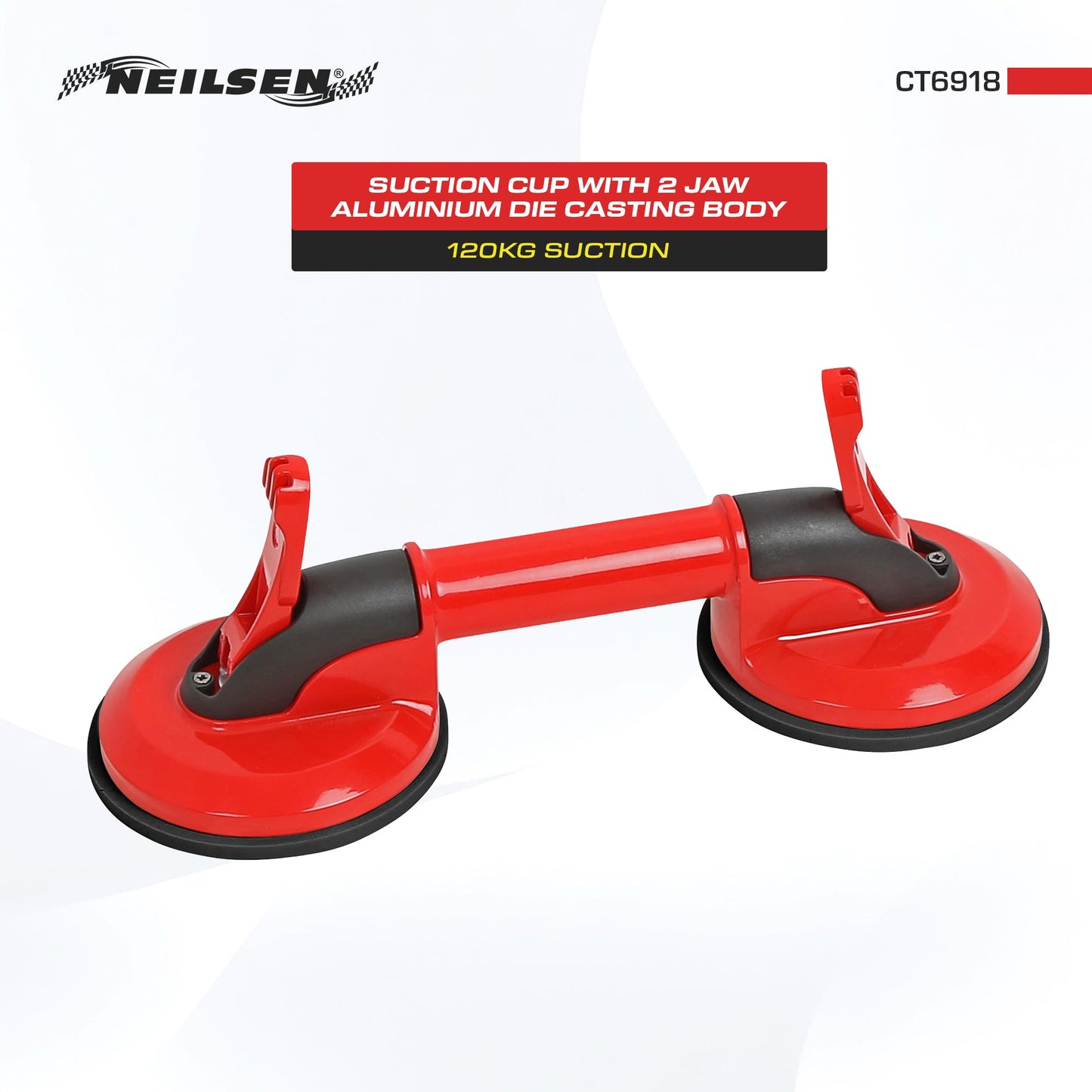 CT6918 - Suction Cup With 2 Jaw Aluminium Die Casting Body 120kg Suction