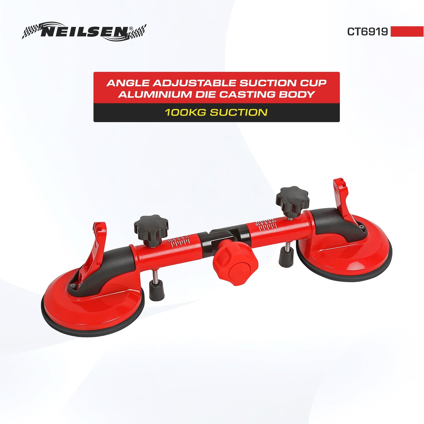 CT6919 - Angle Adjustable Suction Cup Aluminium  Die Casting Body 100kg Suction