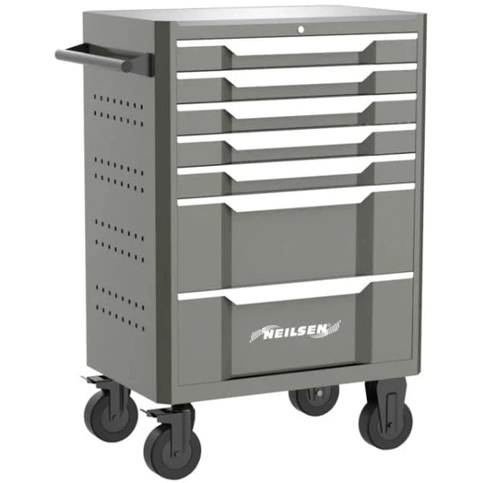 CT6939 - 27inch 7 Drawer Mobile Roller Tool  Cabinet  With Stainless Steel Top