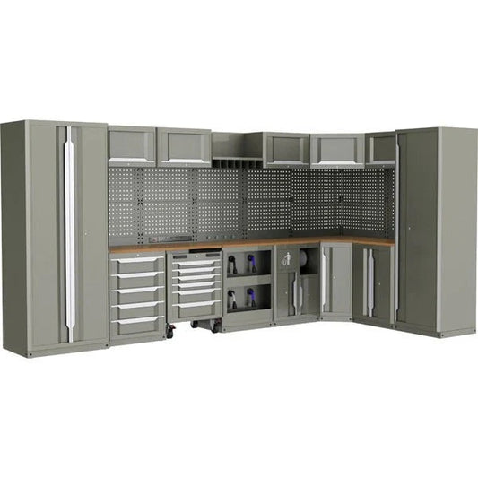 CT6945 - 47pc Workshop Storage System With Wooden Worktop