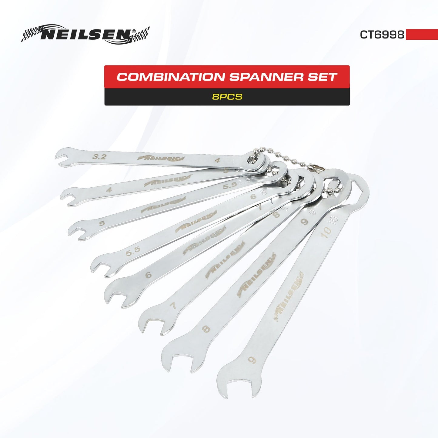 CT6998 - 8pcs Mini Combination Spanner Set