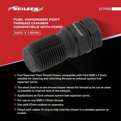 CT7005 - Fuel Vaporiser Port Thread Chaser for Ford M20 x 1.5mm
