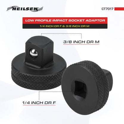 CT7017 - Low Profile Impact Socket Adaptor 1/4 Inch Dr F & 3/8 Inch Dr M