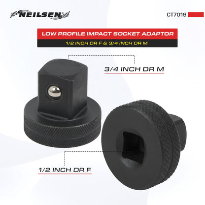 CT7019 - Low Profile Impact Socket Adaptor 1/2Inch Dr F & 3/4 Inch Dr M