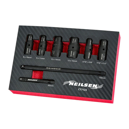 CT7123 - 8pc 1/4inch Double Ended Thin Wall Socket Set