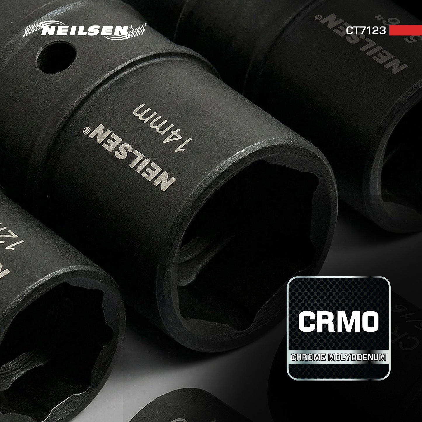 CT7123 - 8pc 1/4inch Double Ended Thin Wall Socket Set