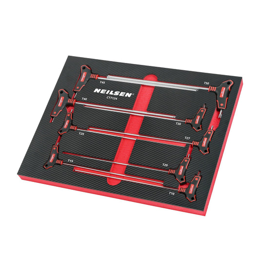 CT7124 - 9pc Extra Long T Handle Star Key Set