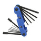 CT7126 - Heavy Duty Folding Hex Key Set 12-key metric sizes :1.5-12mm