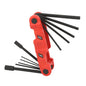 CT7127 - Heavy Duty Folding Hex Key Set 11-key SAE sizes : 3/32''-1/2''