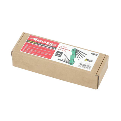 CT7128 - Heavy Duty Folding Star Key Set 11-key star sizes :T9-T55